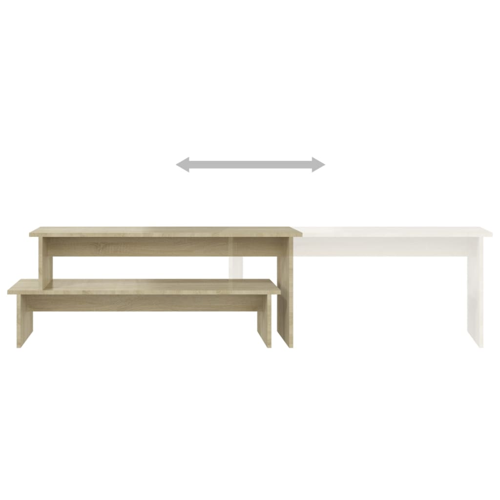 vidaXL Szafka pod TV, dąb sonoma 180x30x43 cm, materiał drewnopochodny