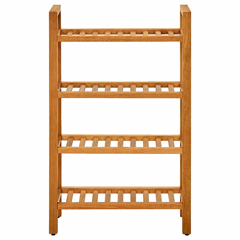 vidaXL Stojak na buty z 4 półkami, 50x27x80 cm, lite drewno dębowe