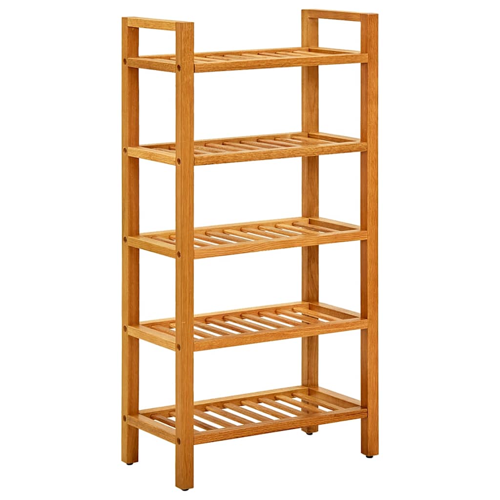 vidaXL Stojak na buty z 5 półkami, 50x27x100 cm, lite drewno dębowe