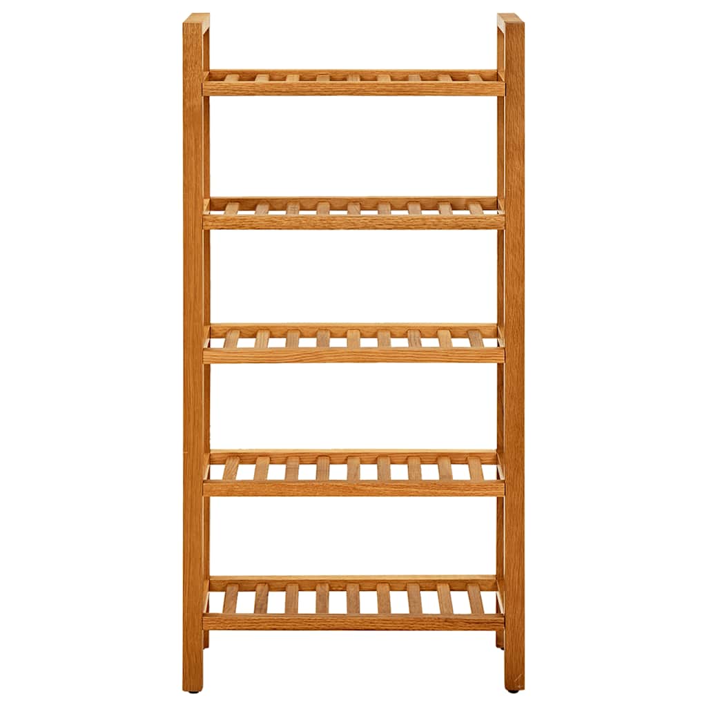 vidaXL Stojak na buty z 5 półkami, 50x27x100 cm, lite drewno dębowe