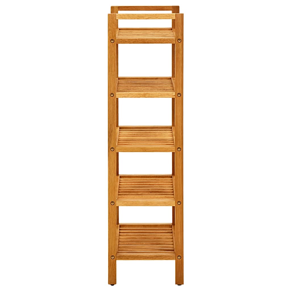 vidaXL Stojak na buty z 5 półkami, 50x27x100 cm, lite drewno dębowe