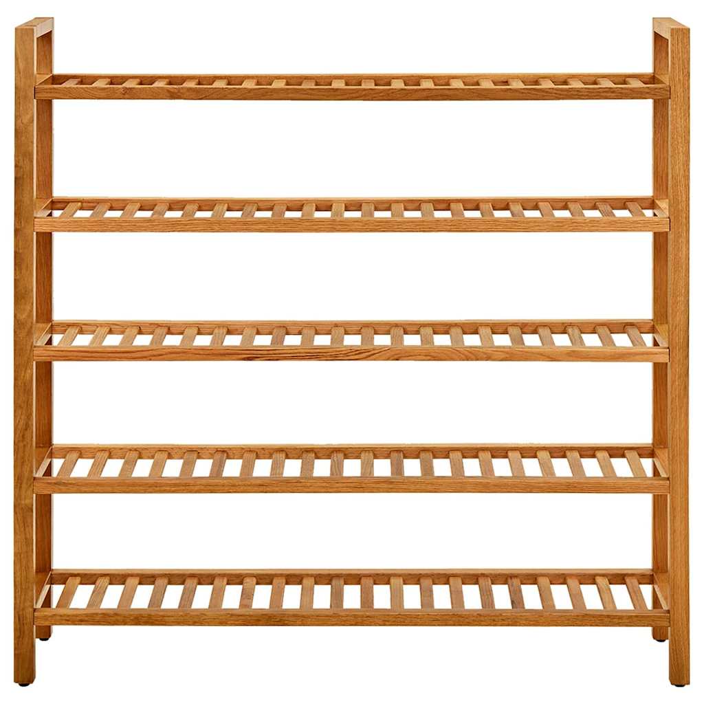 vidaXL Stojak na buty z 5 półkami, 100x27x100 cm, lite drewno dębowe