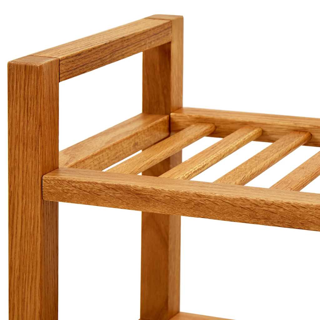 vidaXL Stojak na buty z 5 półkami, 100x27x100 cm, lite drewno dębowe