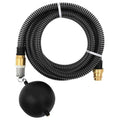 vidaXL Wąż ssący z mosiężnymi złączami, czarny, 1,1" 15 m, PVC