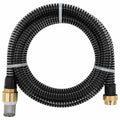 vidaXL Wąż ssący z mosiężnymi złączami, czarny, 1,1" 20 m, PVC