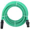 vidaXL Wąż ssący z mosiężnymi złączami, zielony, 1" 10 m, PVC