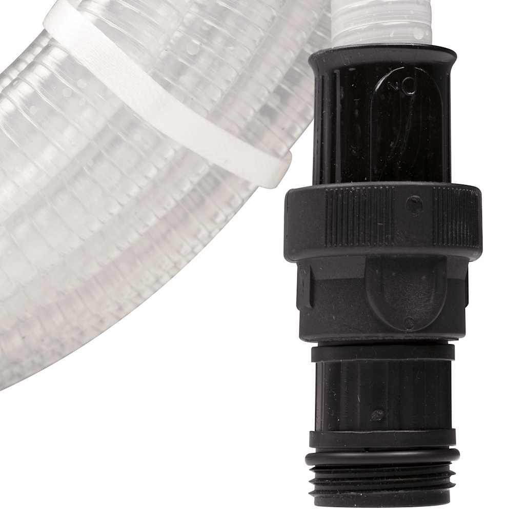 vidaXL Wąż ssący z przyłączami PVC Przezroczysty 1" 10 m PVC