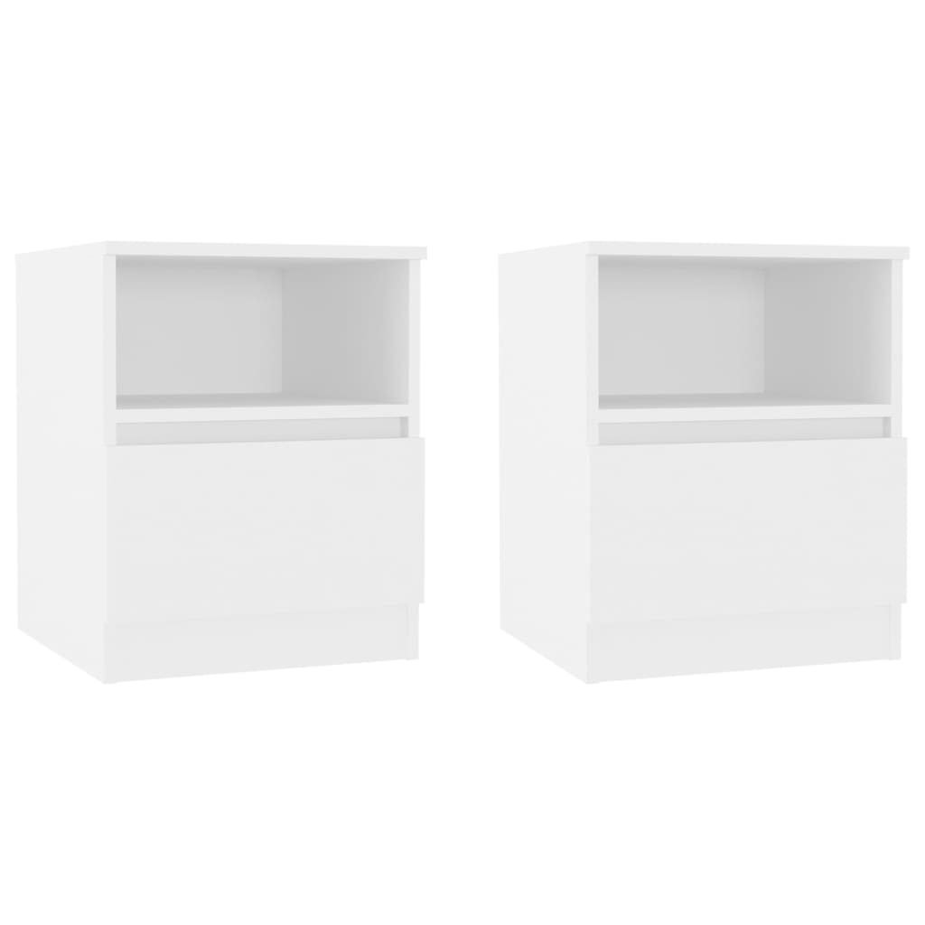 vidaXL Szafki nocne 2 szt., białe 40x40x50 cm, materiał drewnopochodny