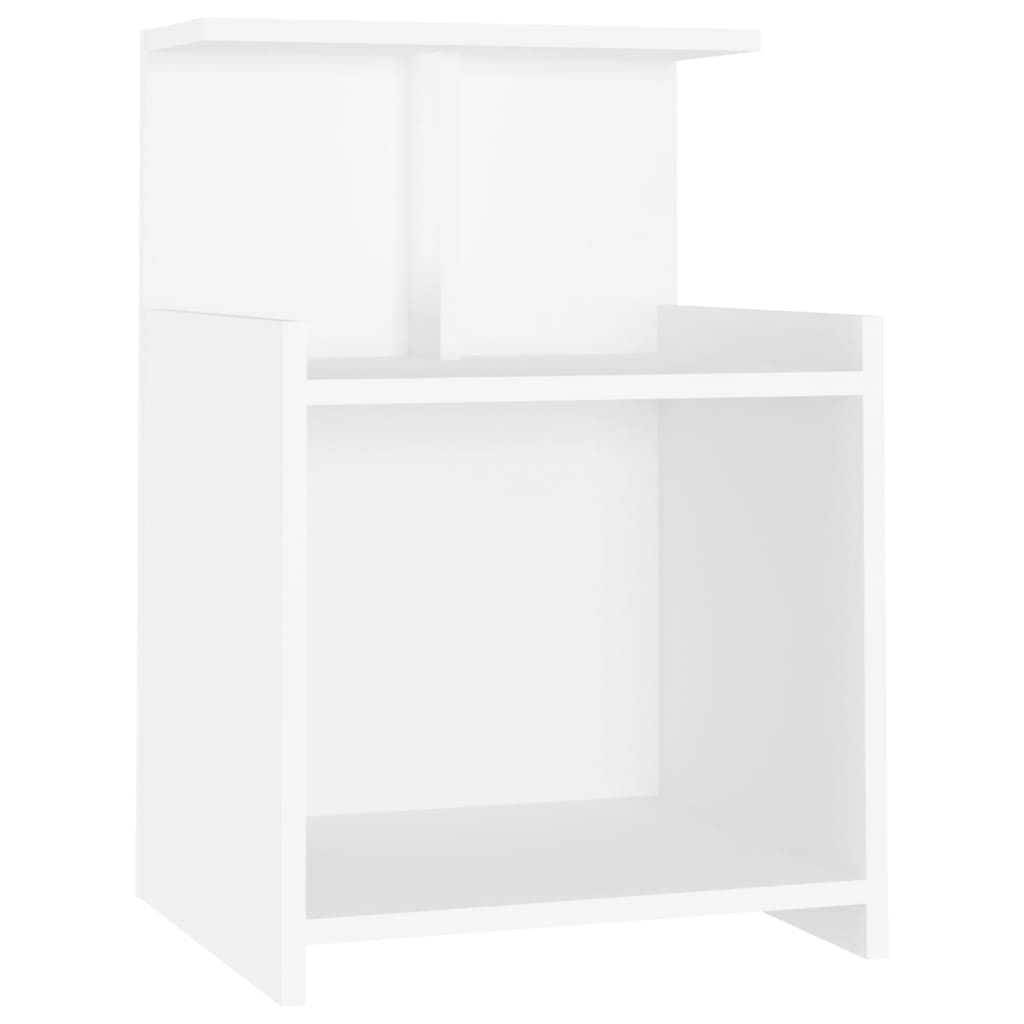 vidaXL Szafka nocna, biała, 40x35x60 cm, materiał drewnopochodny