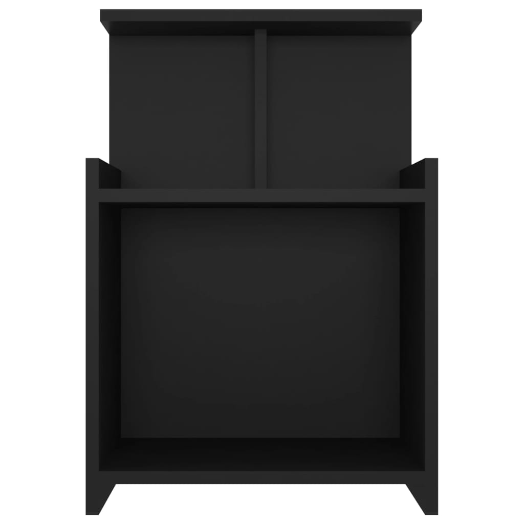 vidaXL Szafka nocna, czarna, 40x35x60 cm, materiał drewnopochodny