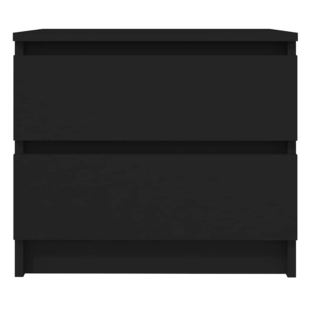 vidaXL Szafka nocna, czarna, 50x39x43,5 cm, materiał drewnopochodny