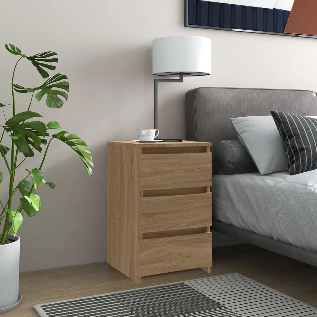vidaXL Szafka nocna, dąb sonoma 40x35x62,5 cm, materiał drewnopochodny