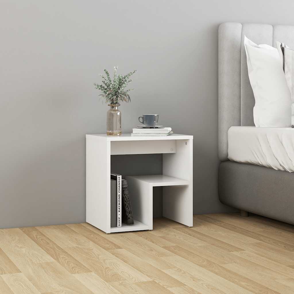 vidaXL Szafki nocne 2 szt., białe 40x30x40 cm, materiał drewnopochodny