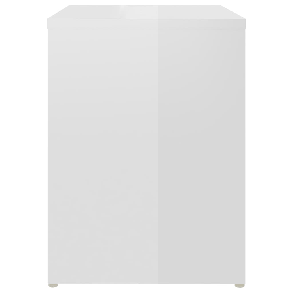 vidaXL Szafki nocne, 2 szt., wysoki połysk, białe, 40x30x40 cm