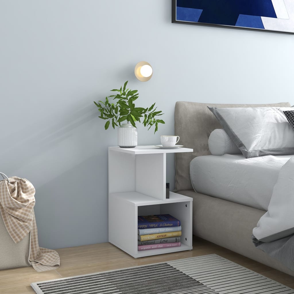 vidaXL Szafki nocne 2 szt., białe 35x35x55 cm, materiał drewnopochodny