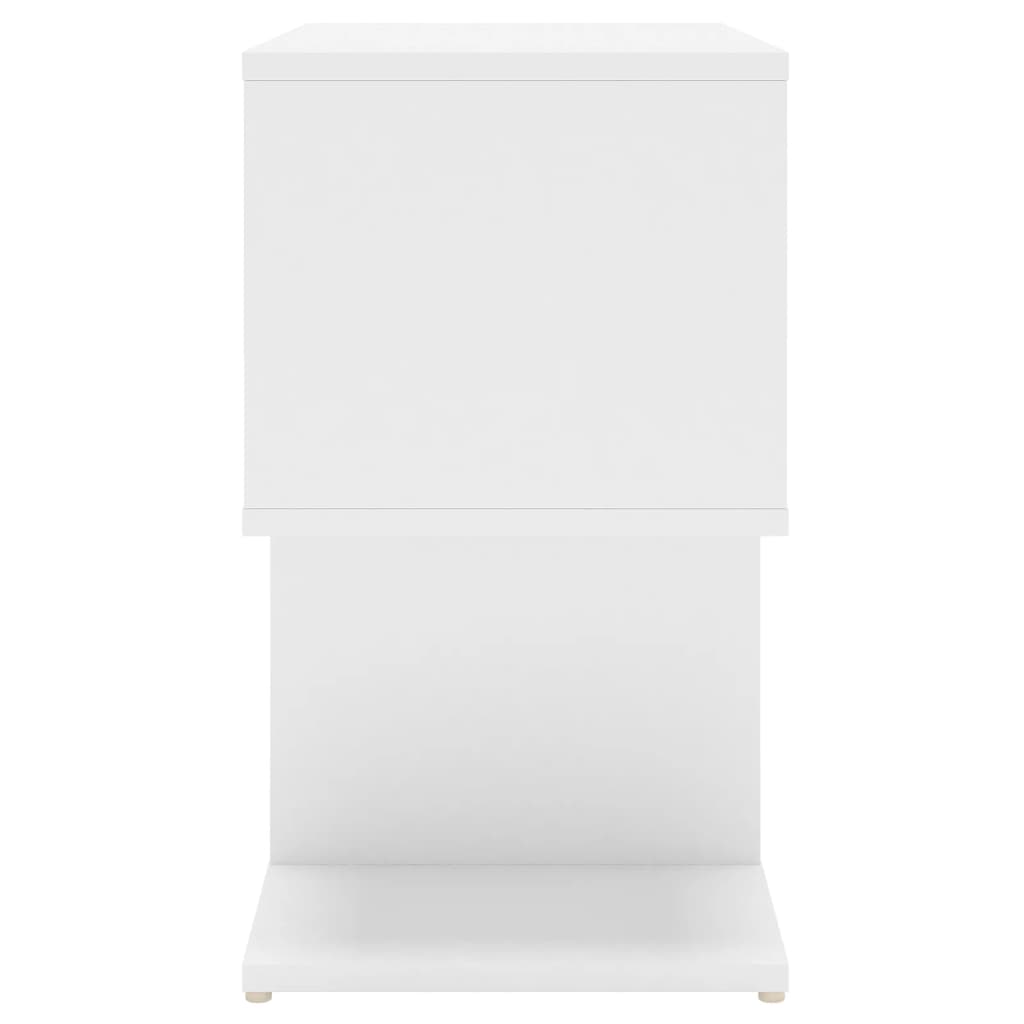 vidaXL Szafka nocna, biała, 50x30x51,5 cm, materiał drewnopochodny