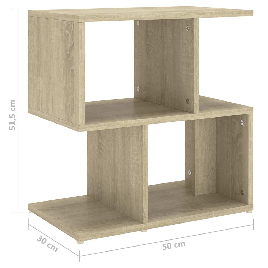 vidaXL Szafka nocna, dąb sonoma 50x30x51,5 cm, materiał drewnopochodny