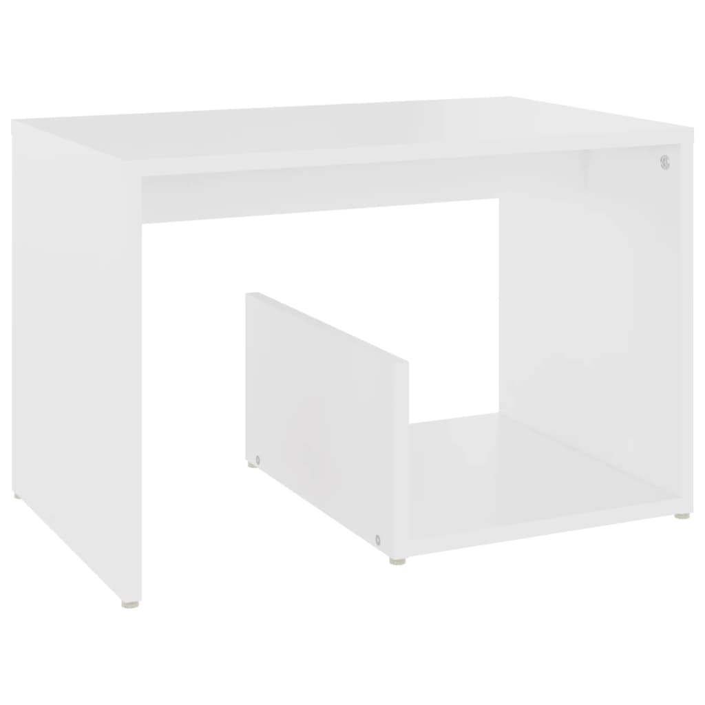 vidaXL Stolik, biały, 59x36x38 cm, materiał drewnopochodny