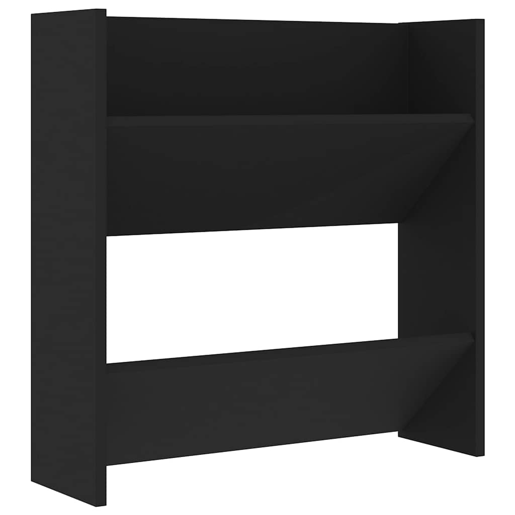 vidaXL Półki ścienne na buty, 4 szt., czarne, 60x18x60 cm