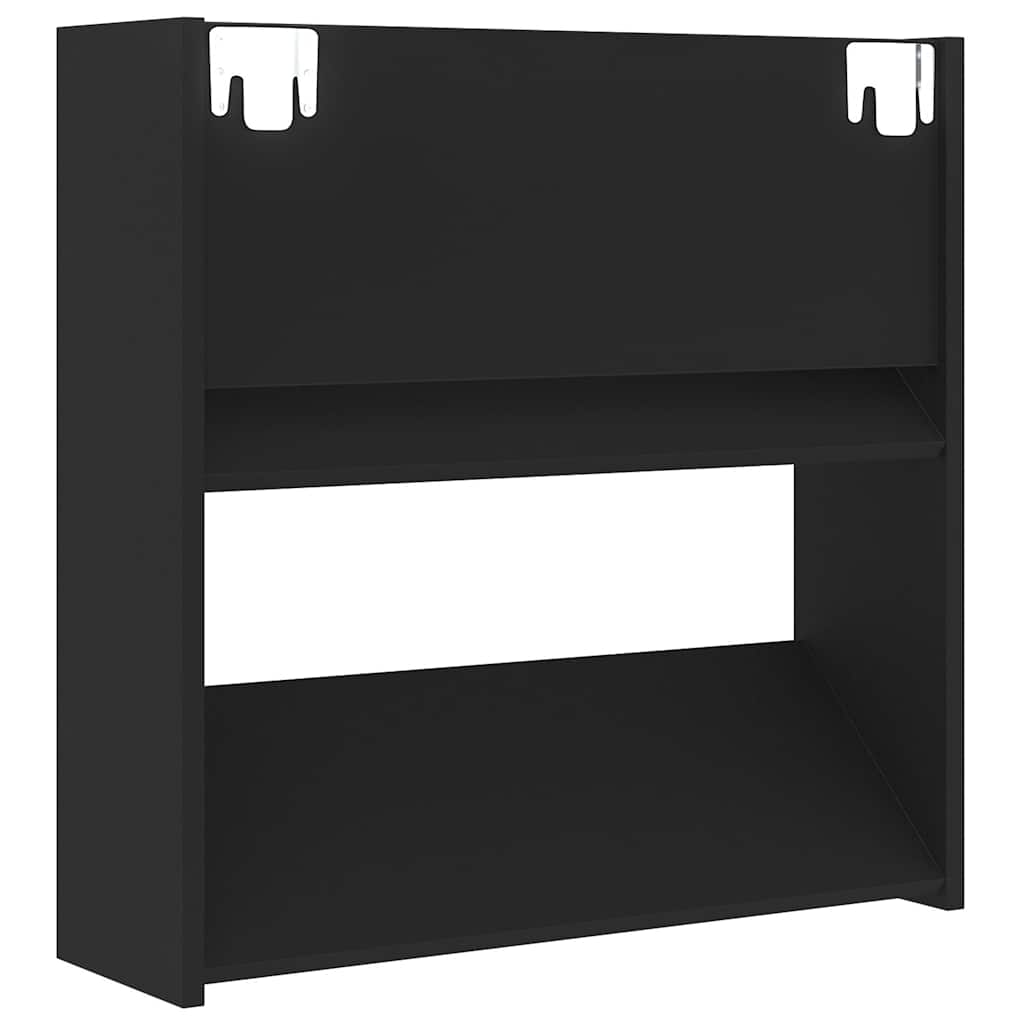vidaXL Półki ścienne na buty, 4 szt., czarne, 60x18x60 cm