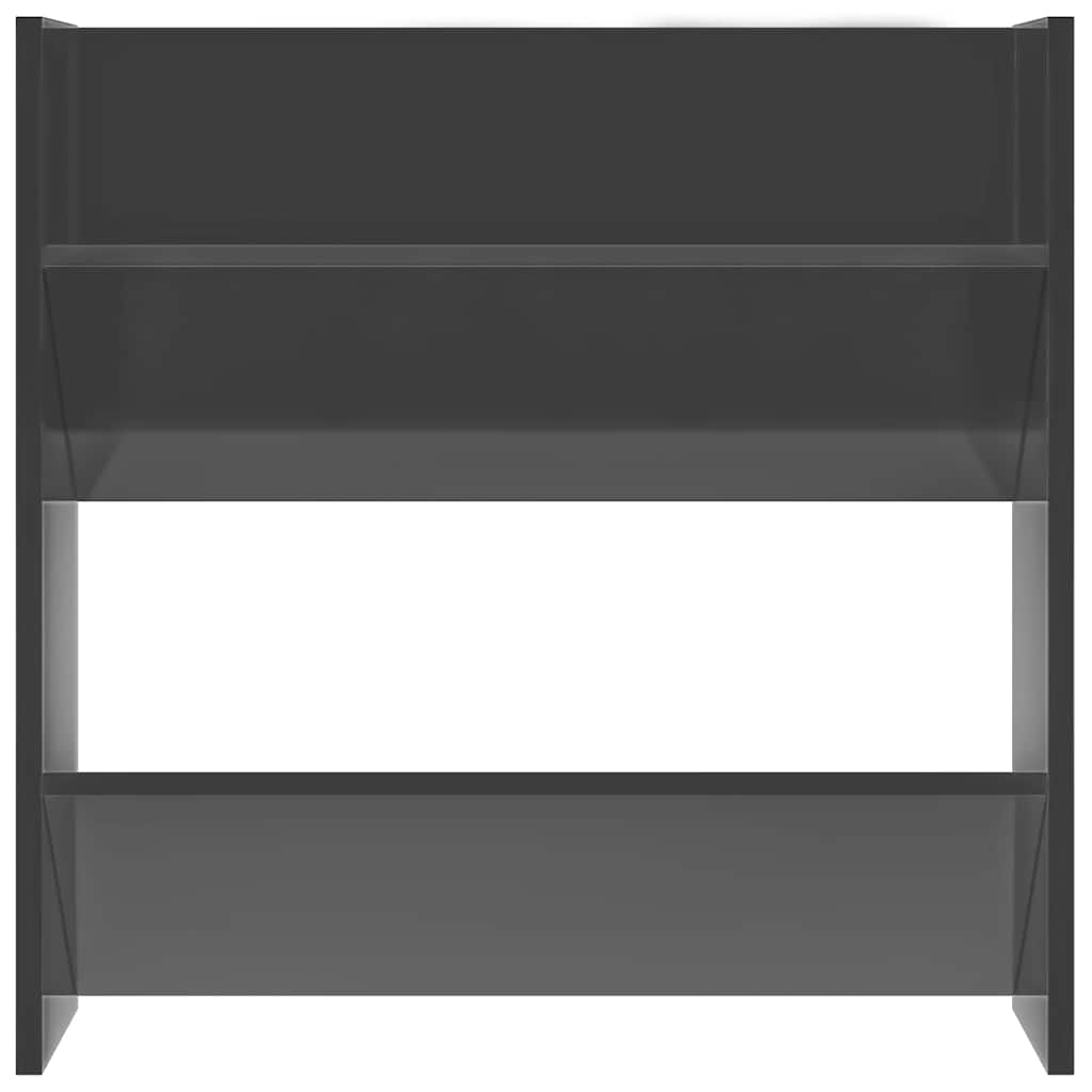 vidaXL Półki ścienne na buty, 2 szt., szare z połyskiem, 60x18x60 cm
