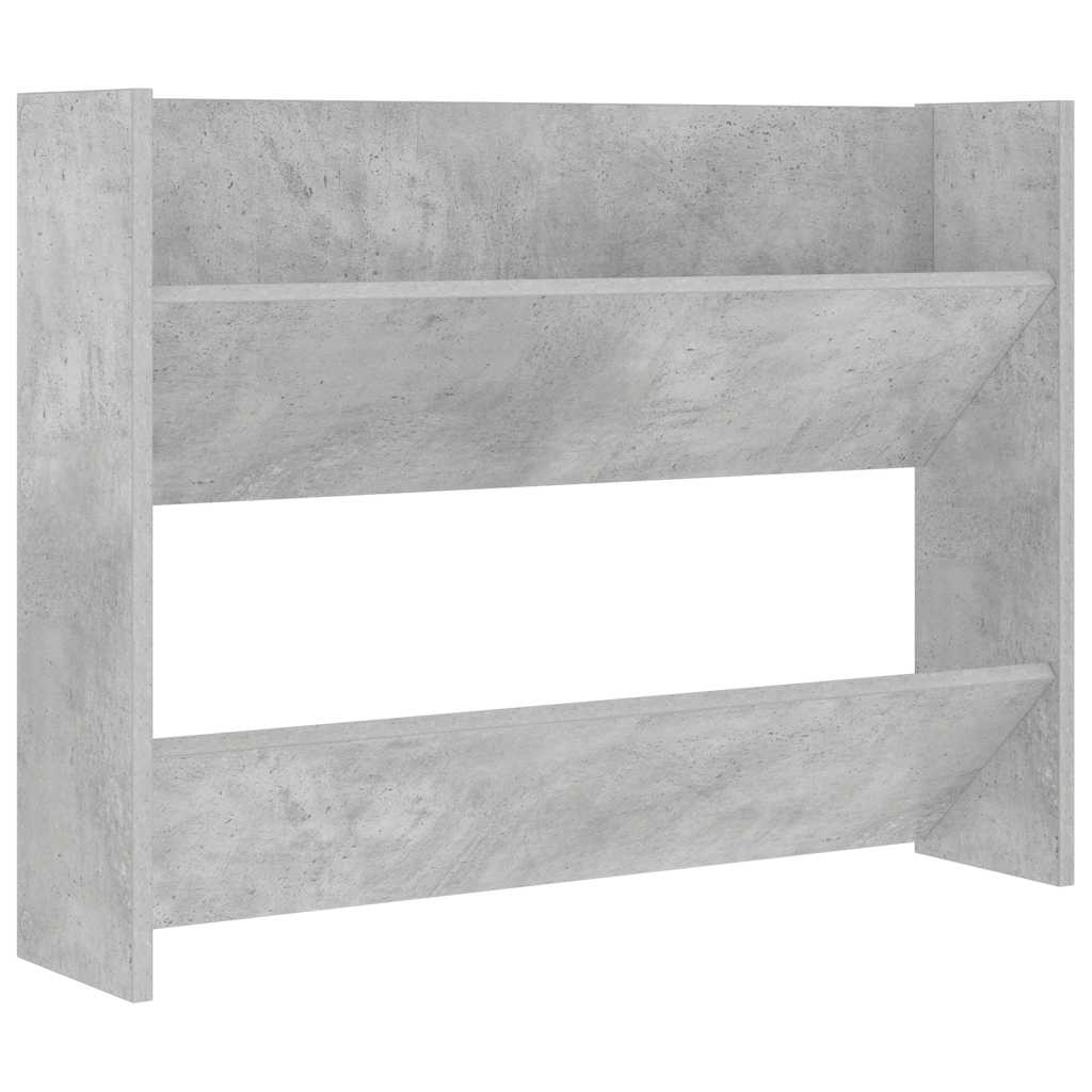 vidaXL Półka ścienna na buty szara 80x18x60 cm materiał drewnopochodny