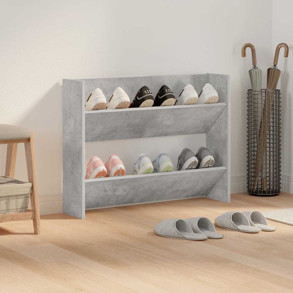 vidaXL Półka ścienna na buty szara 80x18x60 cm materiał drewnopochodny