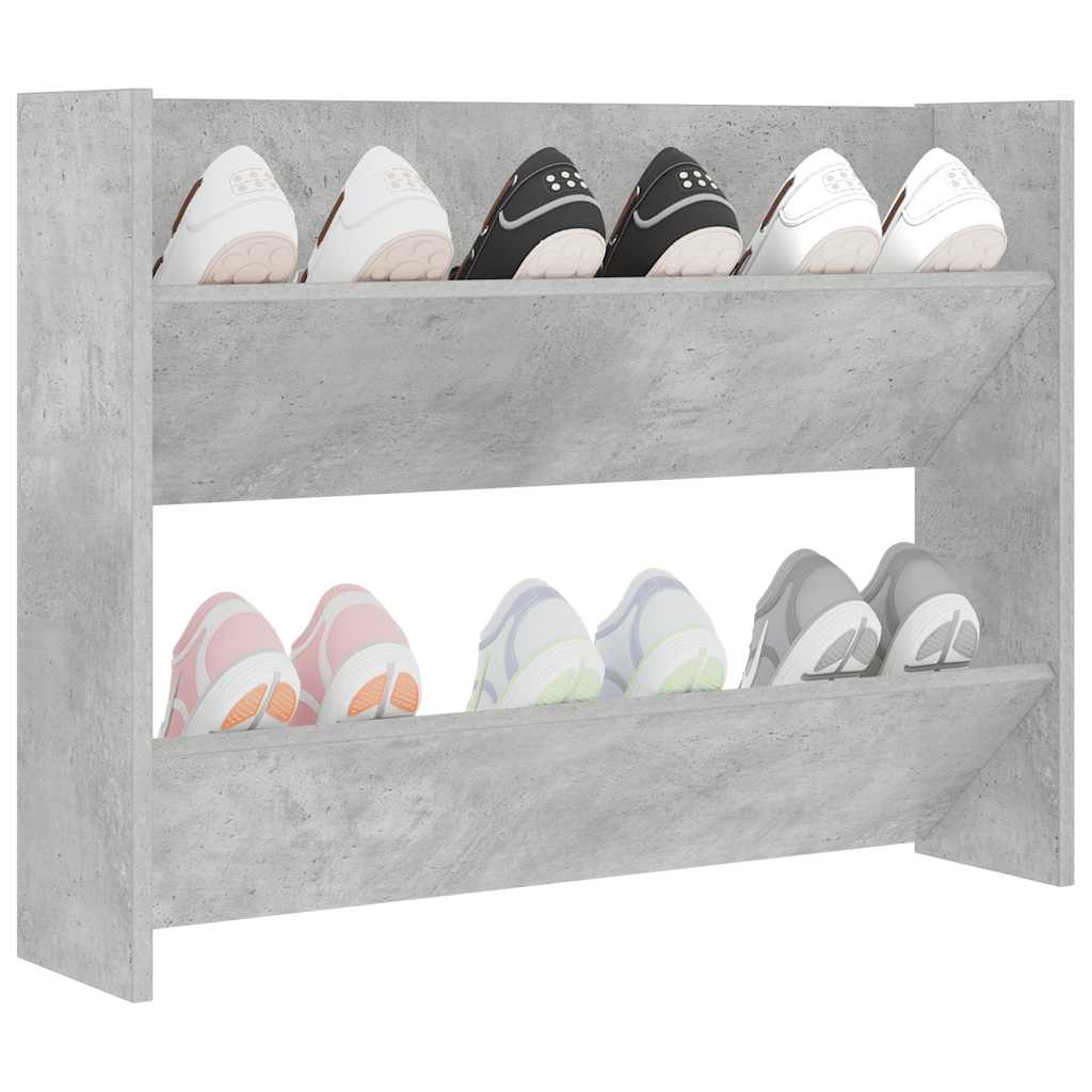 vidaXL Półka ścienna na buty szara 80x18x60 cm materiał drewnopochodny