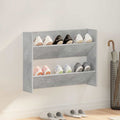 vidaXL Półka ścienna na buty szara 80x18x60 cm materiał drewnopochodny