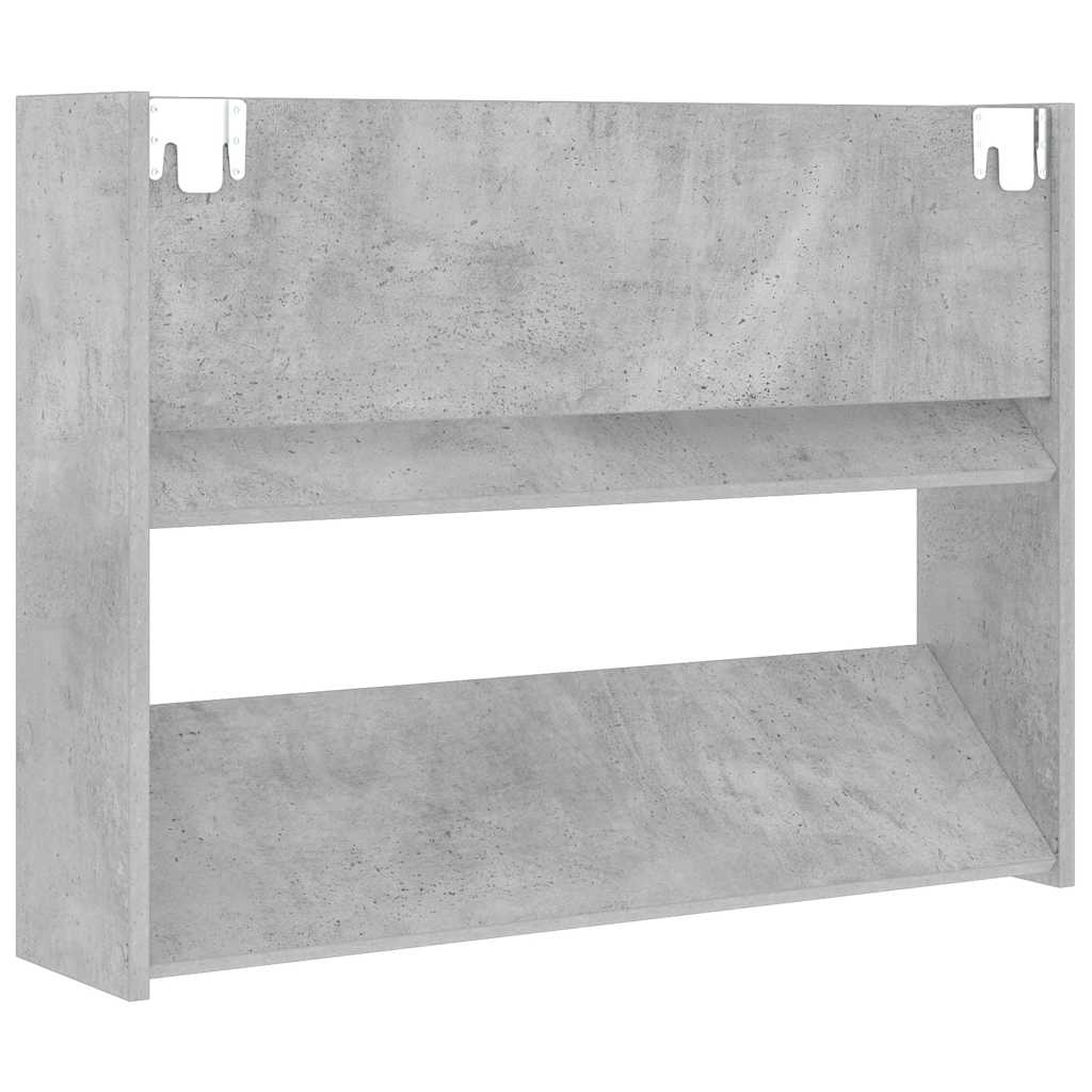 vidaXL Półki ścienne na buty, 2 szt., szare, 80x18x60 cm, płyta