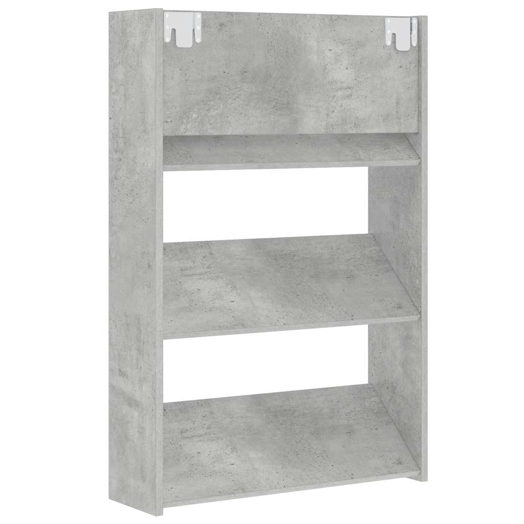 vidaXL Półka ścienna na buty, szarość betonu, 60x18x90 cm, płyta