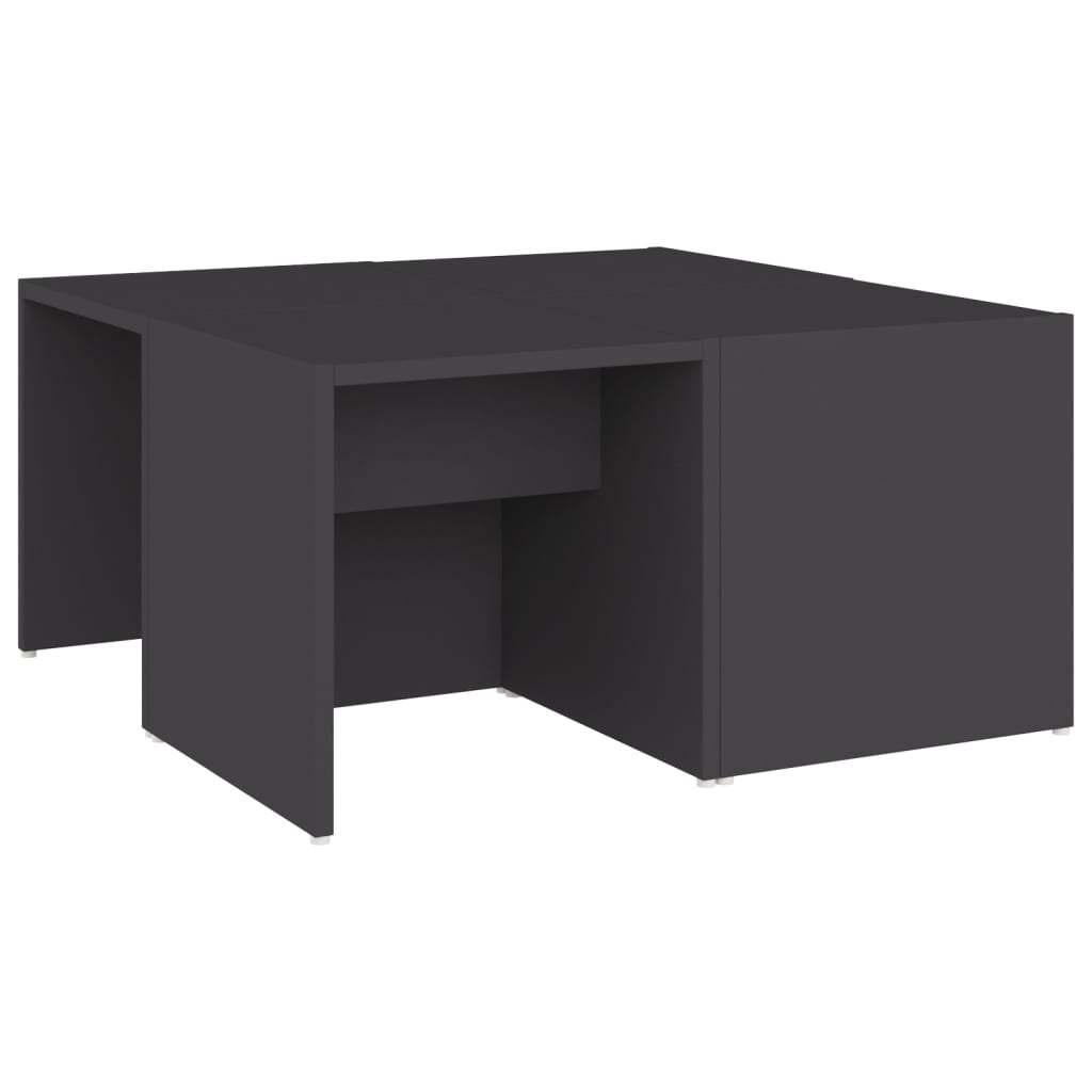 vidaXL Stoliki kawowe, 4 szt., szare, 33x33x33 cm