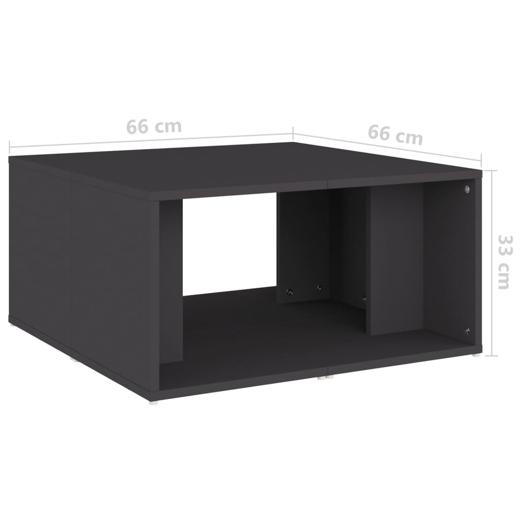 vidaXL Stoliki kawowe, 4 szt., szare, 33x33x33 cm