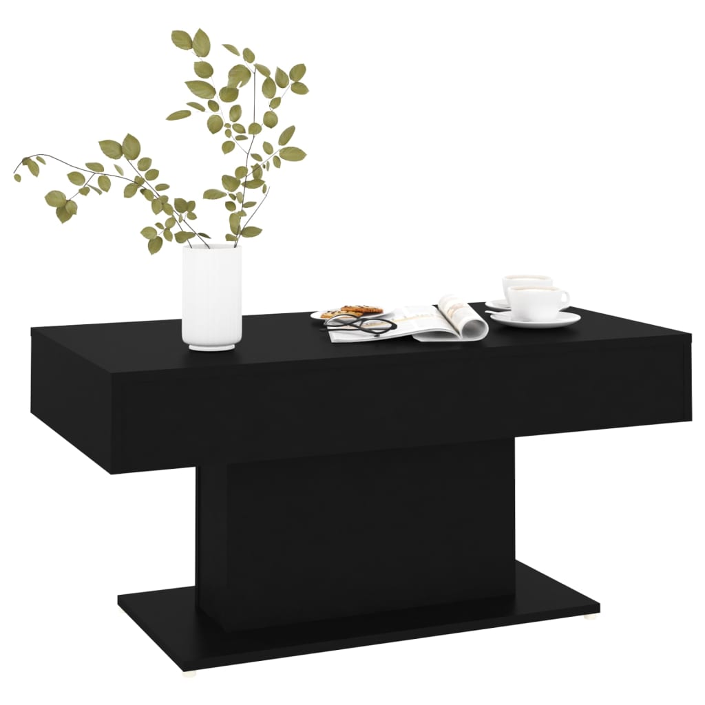 vidaXL Stolik kawowy, czarny, 96x50x45 cm, materiał drewnopochodny