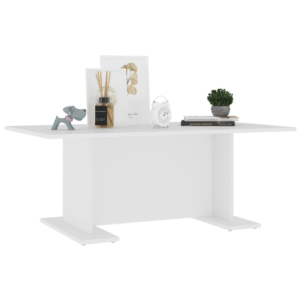 vidaXL Stolik kawowy, biały, 103,5x60x40 cm, materiał drewnopochodny