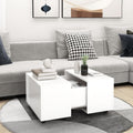 vidaXL Stolik kawowy, biały, 60x60x38 cm, materiał drewnopochodny