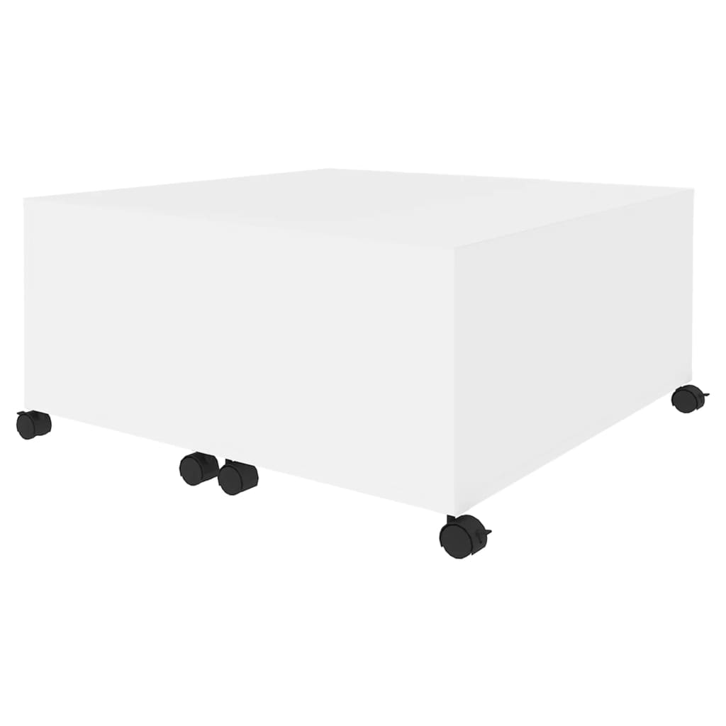 vidaXL Stolik kawowy, biały, 75x75x38 cm, materiał drewnopochodny