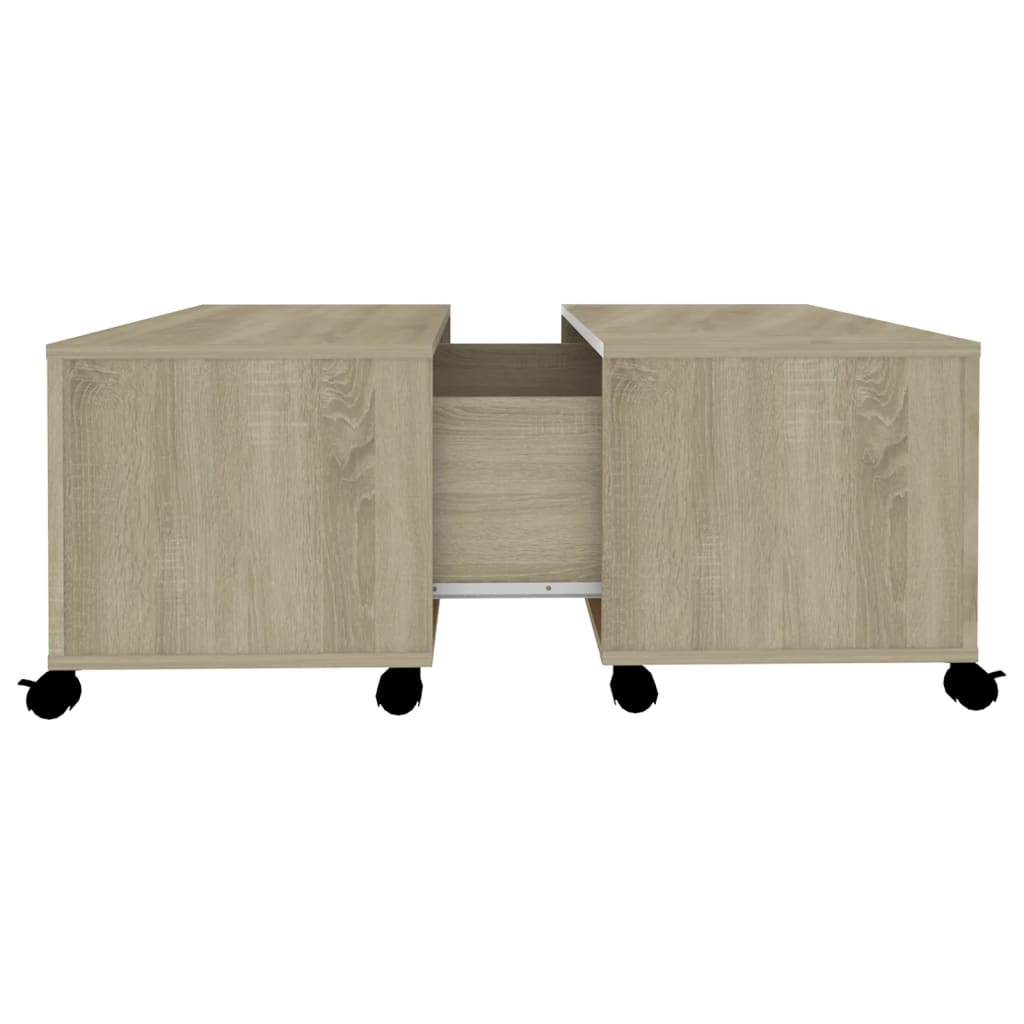 vidaXL Stolik kawowy, dąb sonoma, 75x75x38 cm, materiał drewnopochodny