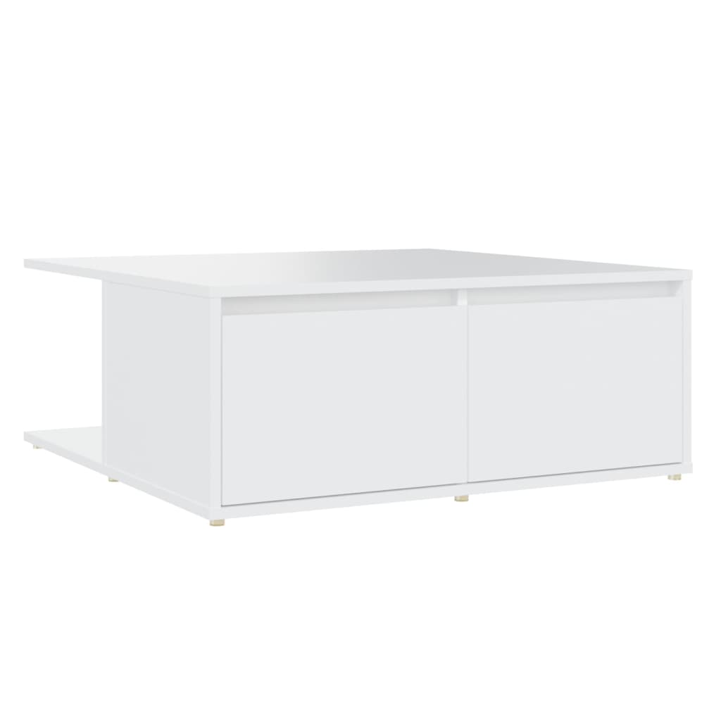 vidaXL Stolik kawowy, biały, 80x80x31 cm, materiał drewnopochodny