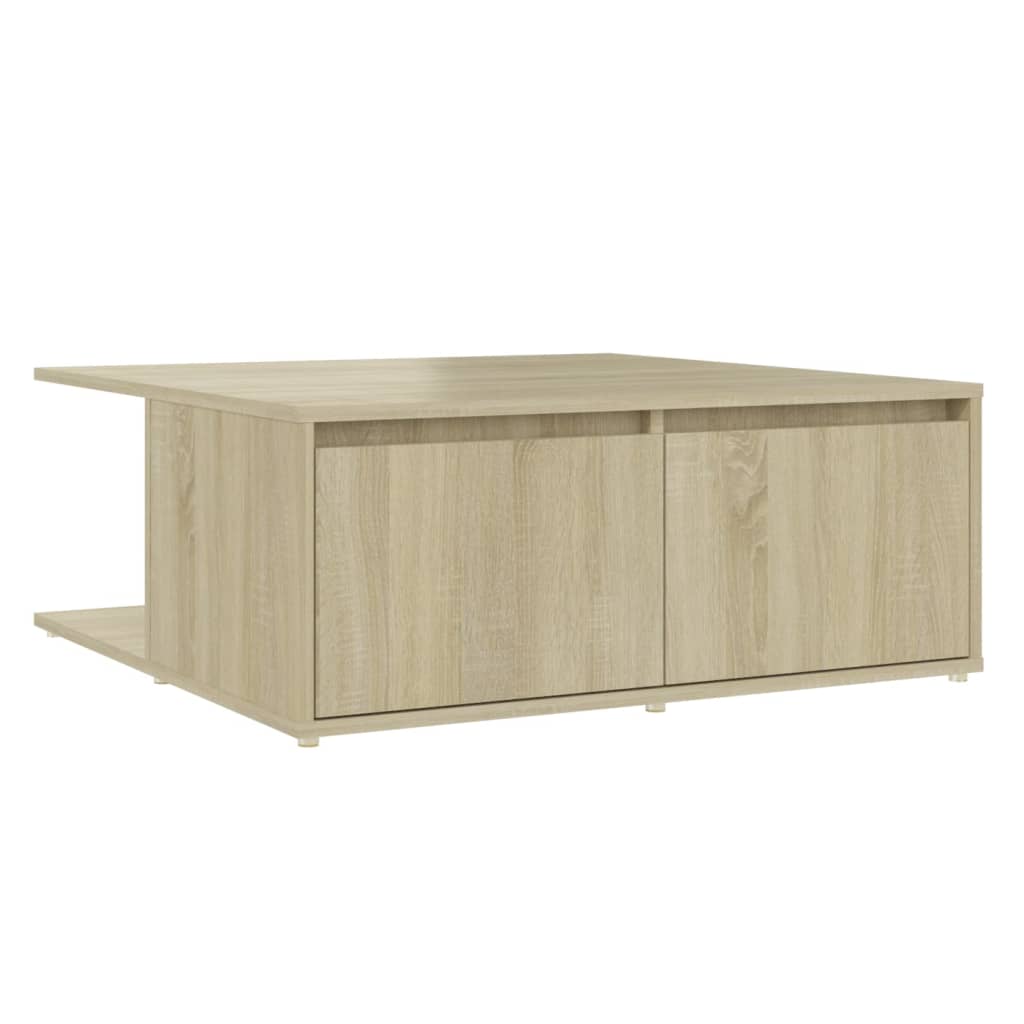 vidaXL Stolik kawowy, dąb sonoma, 80x80x31 cm, materiał drewnopochodny