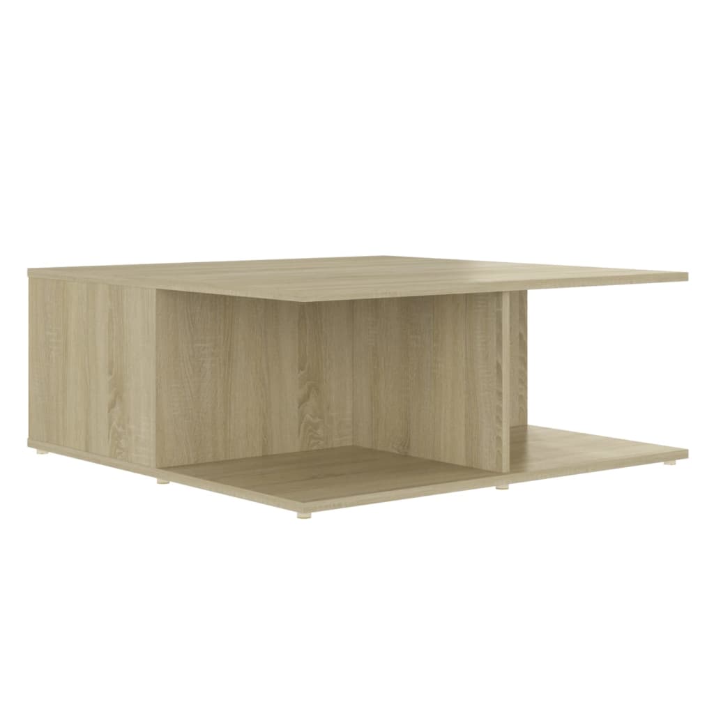 vidaXL Stolik kawowy, dąb sonoma, 80x80x31 cm, materiał drewnopochodny