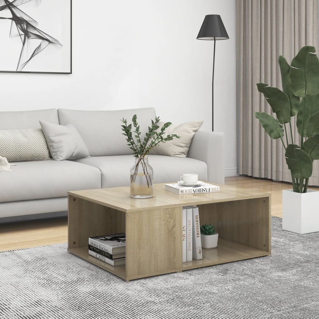 vidaXL Stolik kawowy, dąb sonoma, 90x67x33 cm, materiał drewnopochodny