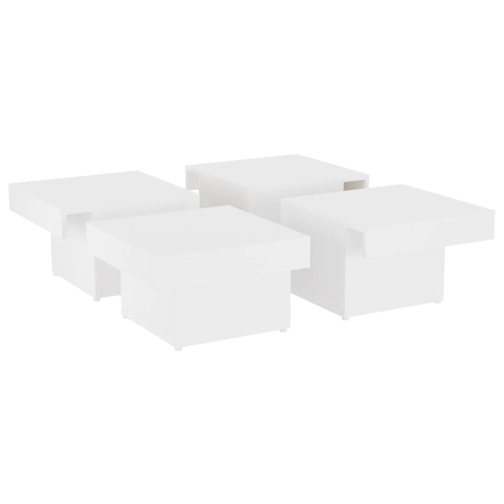 vidaXL Stolik kawowy, biały, 90x90x28 cm, materiał drewnopochodny