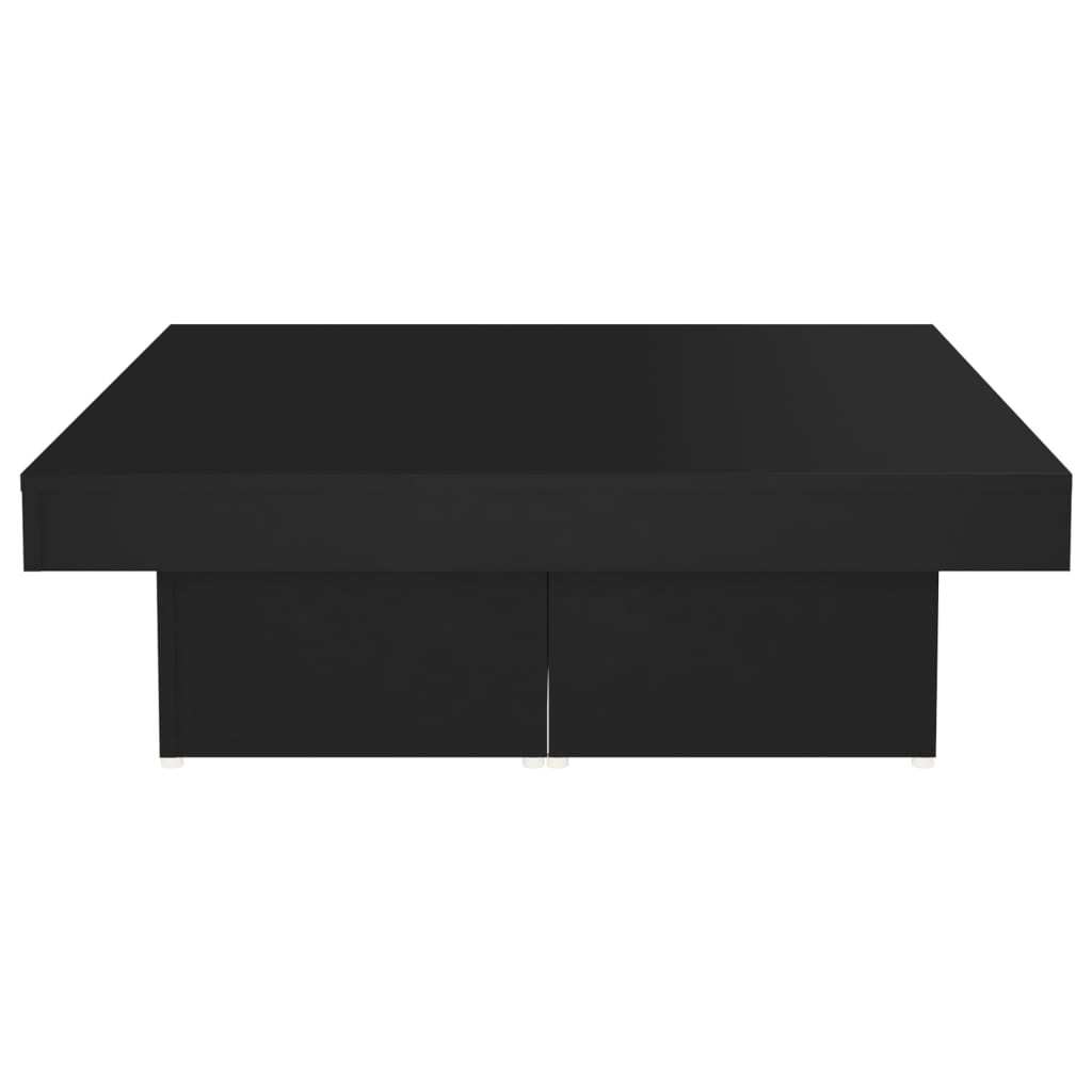 vidaXL Stolik kawowy, czarny, 90x90x28 cm, materiał drewnopochodny