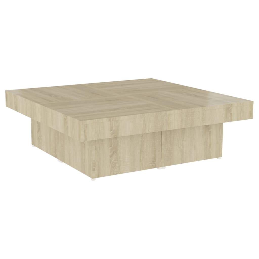 vidaXL Stolik kawowy, dąb sonoma, 90x90x28 cm, materiał drewnopochodny