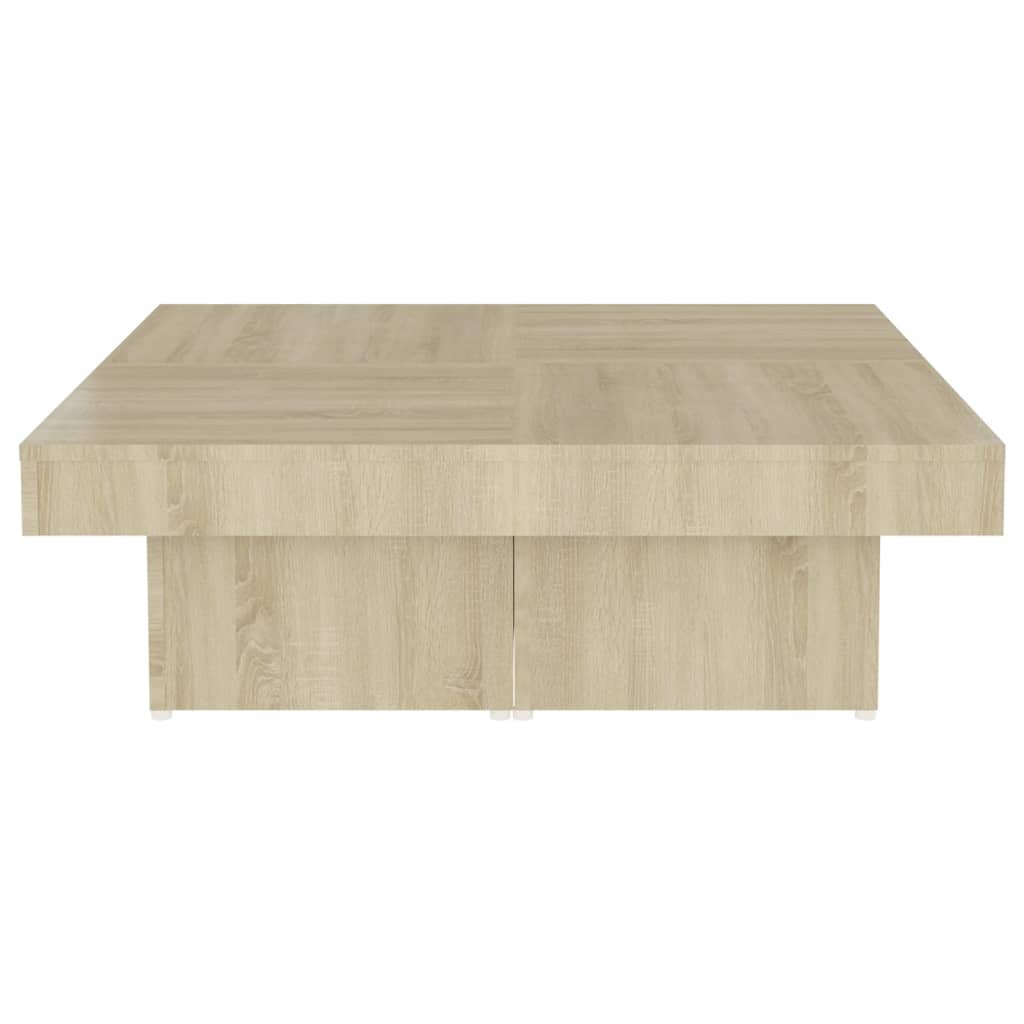 vidaXL Stolik kawowy, dąb sonoma, 90x90x28 cm, materiał drewnopochodny