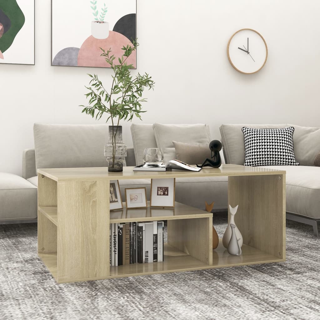 vidaXL Stolik kawowy, dąb sonoma 100x50x40 cm materiał drewnopochodny