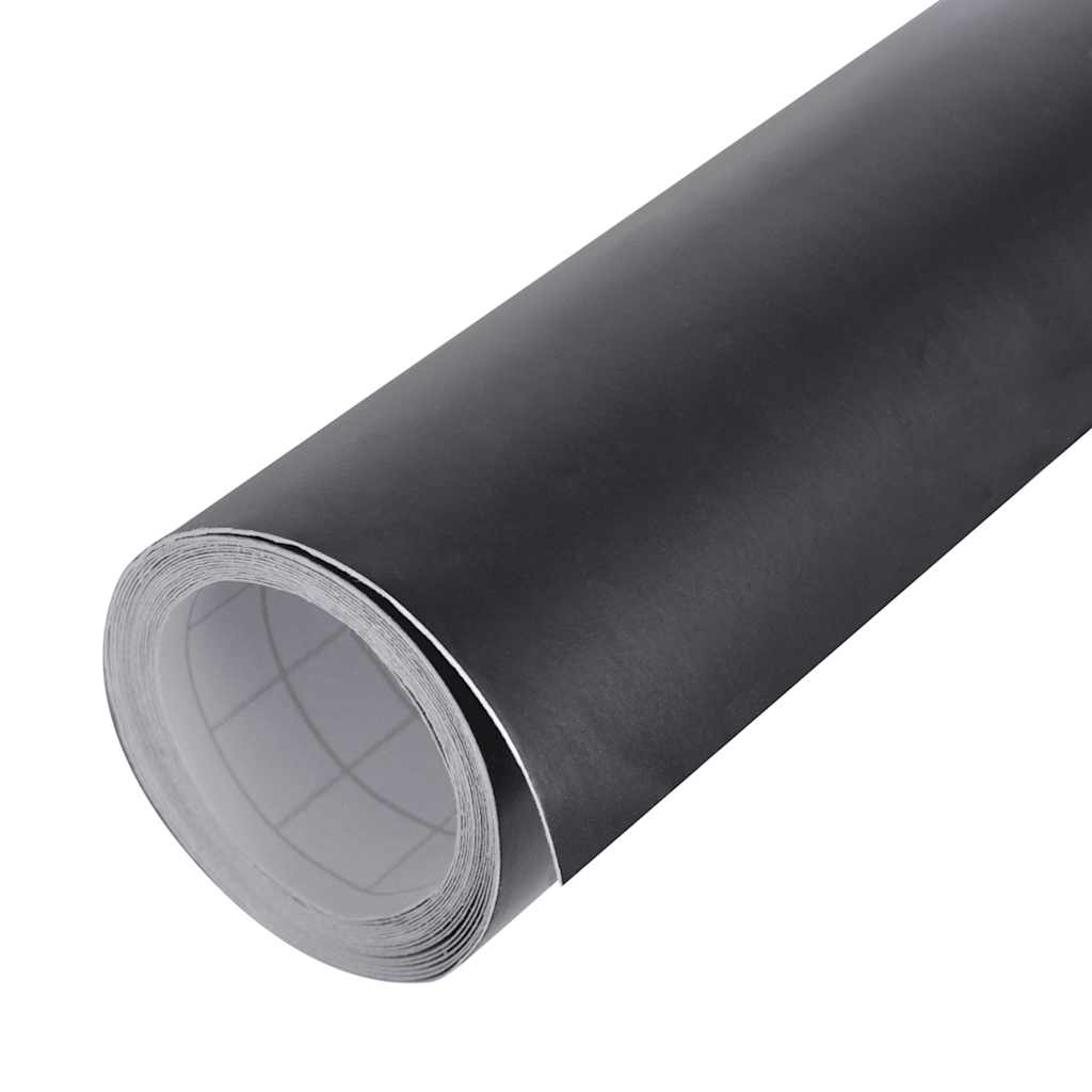 vidaXL Folie samochodowe, 2 szt., matowe czarne, 100x150 + 50x150 cm