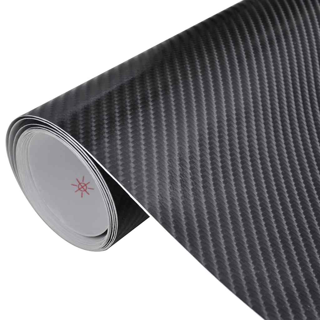 vidaXL Folie samochodowe 4D, 2 szt., czarne, 100x150 + 50x150 cm