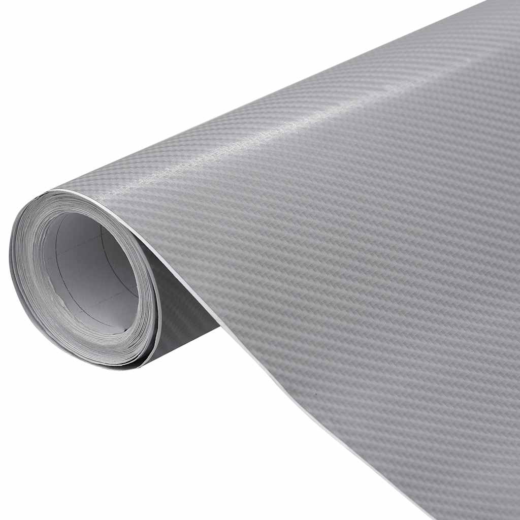 vidaXL Folia samochodowa 4D, srebrna, 100x150 cm